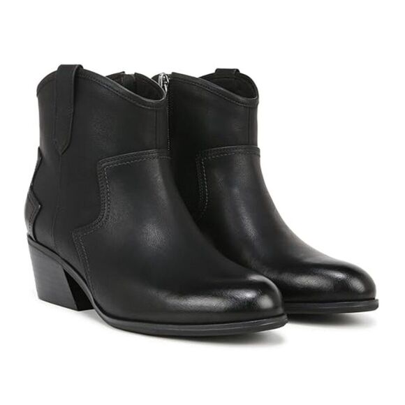 Dr. Scholl's Black Leather Ankle Booties Size 10M - Picture 1 of 13